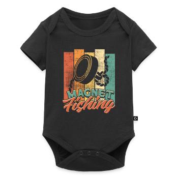 Magnet Fishing Magnet Fishing Metal Fishing - Baby Premium short-sleeve bodysuit - black - Front