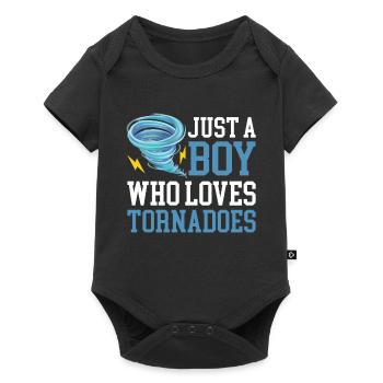 Lustiger Tornado Hurricane Wetter Chaser - Baby Premium Kurzarmbody - Schwarz - Vorne