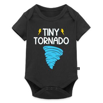 Lustiger Tornado Hurricane Wetter Chaser - Baby Premium Kurzarmbody - Schwarz - Vorne