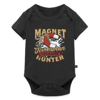 Magnet Fishing Magnet Fishing Metal Fishing - Baby Premium short-sleeve bodysuit - black - Front