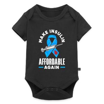 T1D Diabetes Type 1 Diabetic Gift - Baby Premium short-sleeve bodysuit - black - Front
