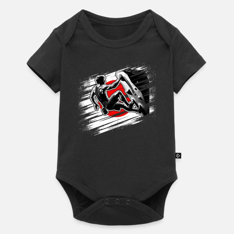 Japan Climber – Distressed Boulderer Climbing - Baby Premium short-sleeve bodysuit - black