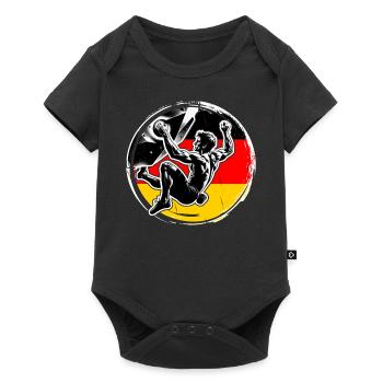 Germany Climber – Distressed Boulderer Climbing - Baby Premium short-sleeve bodysuit - black - Front