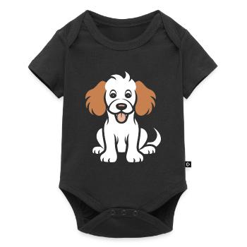 Cocker Spaniel Dog - Baby Premium short-sleeve bodysuit - black - Front