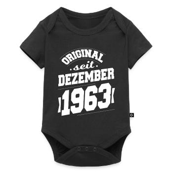 Décembre 1963 Original pour 60 ans homme femme - Body à manches courtes Premium Bébé - noir - Devant