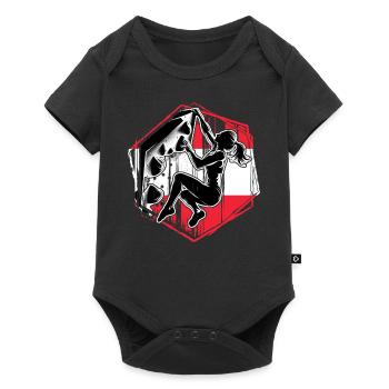 Austrian Climber – Distressed Boulderer Climbing - Baby Premium short-sleeve bodysuit - black - Front