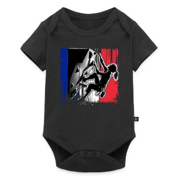 France Climber - Grimpeur de bloc femme - Body à manches courtes Premium Bébé - noir - Devant