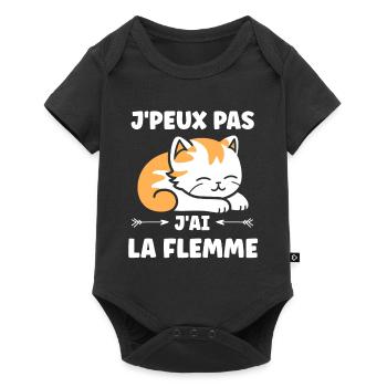 J'ai la flemme - Body à manches courtes Premium Bébé - noir - Devant