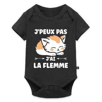 J'ai la flemme - Body à manches courtes Premium Bébé - noir - Devant
