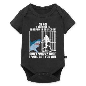 Megalodon Shark Biology Ocean Shark Lover - Baby Premium short-sleeve bodysuit - black - Front