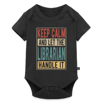 Librarian Retro Gift - Baby Premium short-sleeve bodysuit - black - Front