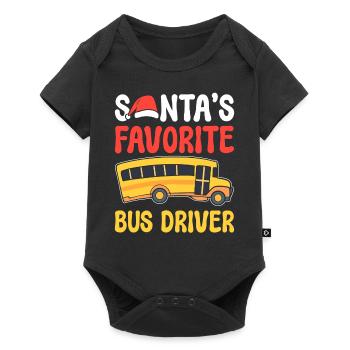 Santa's Favorite Bus Driver Schulfahrer - Baby Premium Kurzarmbody - Schwarz - Vorne