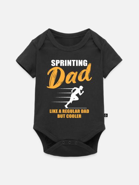 Cool Sprinter Papa Überholspur - Baby Premium Kurzarmbody - Schwarz