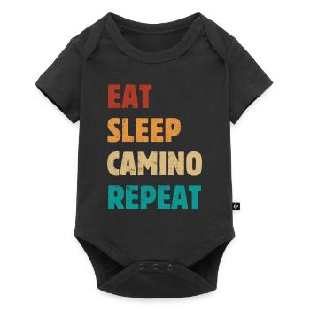 Eat Sleep Camino Repeat - Camino de Santiago - Pilgrims - Baby Premium short-sleeve bodysuit - black - Front