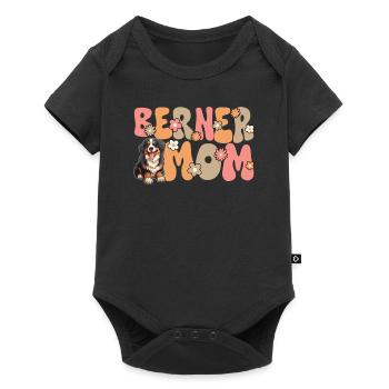 Bernese Mountain Dog Groovy Bernese Mom - Baby Premium short-sleeve bodysuit - black - Front