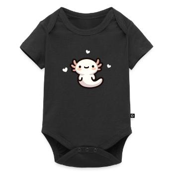Modèle mignon d'axolotl kawaii - Body à manches courtes Premium Bébé - noir - Devant