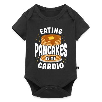 Amateur de crêpes Les enfants mangent des crêpes - Body à manches courtes Premium Bébé - noir - Devant