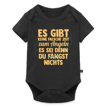 Pêcheur à la ligne Canne à pêche Pêche - Body à manches courtes Premium Bébé - noir - Devant