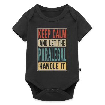 Cadeau rétro de parajuriste - Body à manches courtes Premium Bébé - noir - Devant
