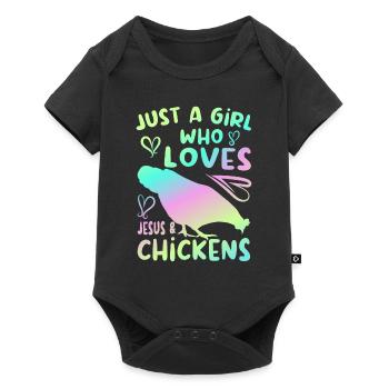 Jesus And Chickens Farmer Lover Farmer - Baby Premium short-sleeve bodysuit - black - Front