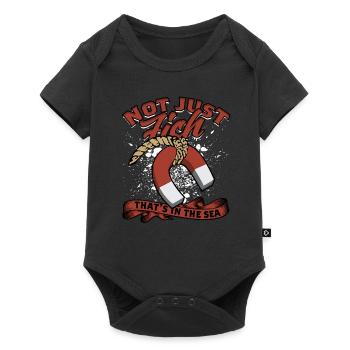 Magnet Fishing Magnet Fishing Metal Fishing - Baby Premium short-sleeve bodysuit - black - Front