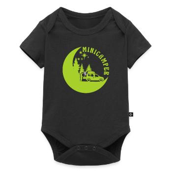 Minicamper Camping-Camper Microcamper - Baby Premium short-sleeve bodysuit - black - Front