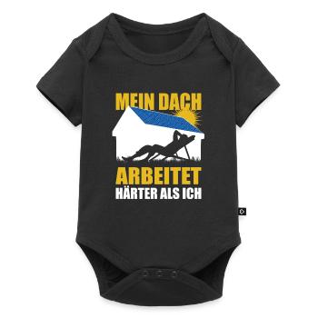 Mein Dach arbeitet härter als ich - Photovoltaik - Baby Premium Kurzarmbody - Schwarz - Vorne