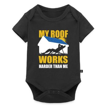 My roof works harder than me - Photovoltaic, Solar - Baby Premium short-sleeve bodysuit - black - Front