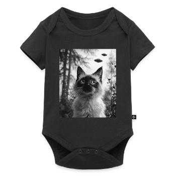 Alien BalinCat - Alien Selfie Balinese UFO - Baby Premium short-sleeve bodysuit - black - Front