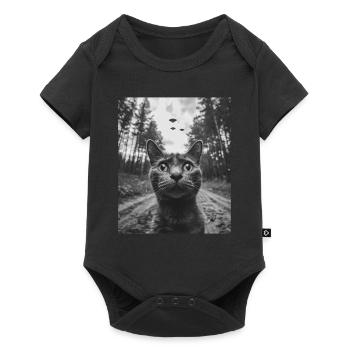 Cat - Alien Selfie Bombay UFO - Baby Premium short-sleeve bodysuit - black - Front