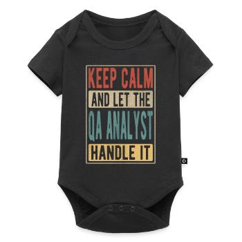 Qa Analyst Retro Gift - Baby Premium short-sleeve bodysuit - black - Front