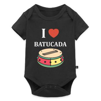 Humour tambour batucada - Body à manches courtes Premium Bébé - noir - Devant