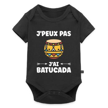 Humour tambour batucada - Body à manches courtes Premium Bébé - noir - Devant
