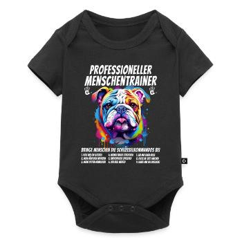 Professional Human Trainer Bulldog Dog - Baby Premium short-sleeve bodysuit - black - Front