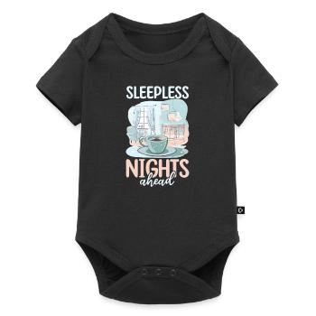 Future Dad Sleepless Nights Ahead - Baby Premium short-sleeve bodysuit - black - Front
