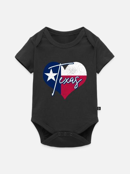 Texas - Baby Premium Kurzarmbody - Schwarz