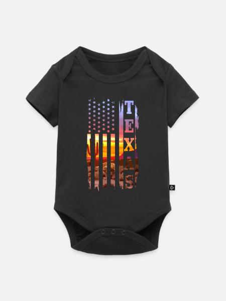 Texas - Baby Premium Kurzarmbody - Schwarz