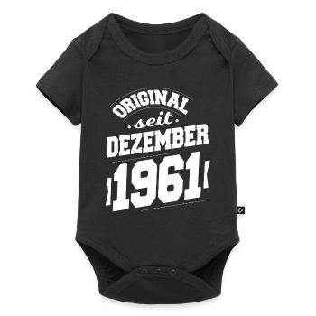 Décembre 1961 Original pour 62 ans homme femme - Body à manches courtes Premium Bébé - noir - Devant