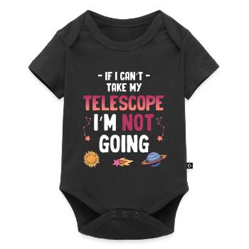Si je ne peux pas emporter mon télescope avec moi, - Body à manches courtes Premium Bébé - noir - Devant