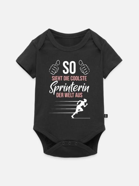 Coolste Sprinterin – Weltklasse - Baby Premium Kurzarmbody - Schwarz