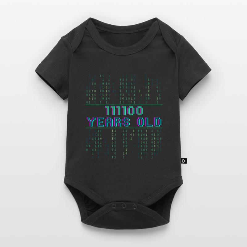 60th Birthday 60 Years Old Binary Code Computer Science Baby Premium short-sleeve bodysuit