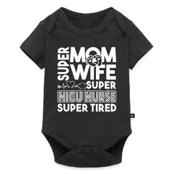 Nicu Nurse Super Mom Super Nicu Nurse - Baby Premium short-sleeve bodysuit - black - Front