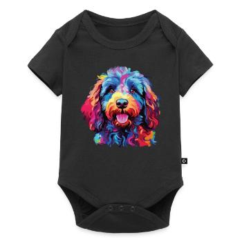 Watercolor Colorful Barbet - Baby Premium short-sleeve bodysuit - black - Front