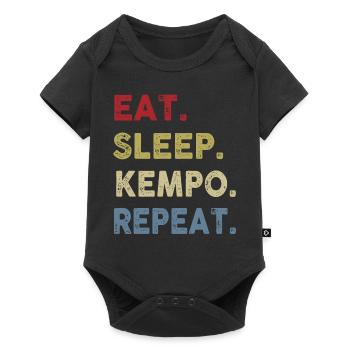 Manger Dormir Kempo Répéter Drôle Arts Martiaux - Body à manches courtes Premium Bébé - noir - Devant