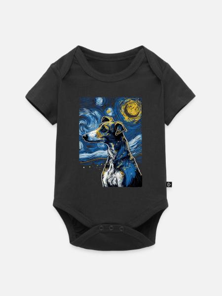 Galgo Espanol Starry Night - Baby Premium Kurzarmbody - Schwarz