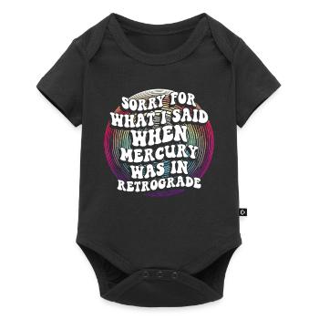 Mercury retrograde astrology - Baby Premium short-sleeve bodysuit - black - Front