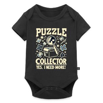 Puzzle Lover Jigzaw Puzzle Jeu de société Puzzler - Body à manches courtes Premium Bébé - noir - Devant