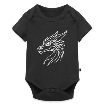 Line Art Papa Maman - Dragon - Body à manches courtes Premium Bébé - noir - Devant