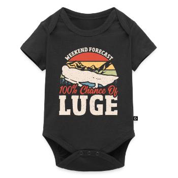 Weekend prediction: 100 chance of luge - Baby Premium short-sleeve bodysuit - black - Front