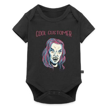 Cool Vampire Retro Halloween Beautiful Hot Fashion - Baby Premium short-sleeve bodysuit - black - Front